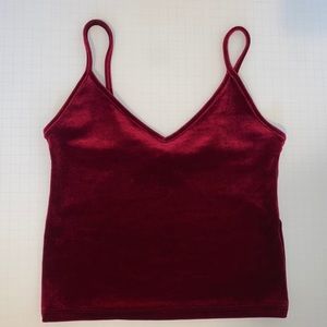 Forever 21 Velvet Crop Top